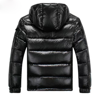 Veste matelassée à capuche rouge pour homme, fermeture éclair sur le devant, imperméable, coupe-vent, décontractée, hiver, séchage rapide, respirante, coupe régulière, unie
