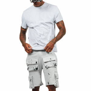 <b>Men</b> Sporty T <b>Shirt</b> and Short Set Casual Training Two Piece <b>Summer</b> Sportswear Outfit Gym Fitness Workout Daily Exercise - Product Image 5