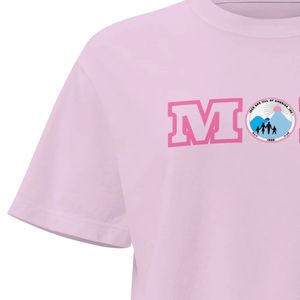 เสื้อยืดคอกลมสีชมพูอ่อนสำหรับผู้หญิงพร้อมโลโก้แจ็คแอนด์จิล MOM แขนสั้นแฟชั่นลำลองสวมใส่สบายทุกวัน - Product Image 2