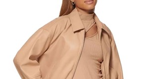Veste en cuir de mouton véritable pour femme, manteau d'hiver chaud, fermeture éclair sur le devant, col montant, doublure douce, vêtements d'extérieur décontractés à la mode, manches longues - Product Image 2