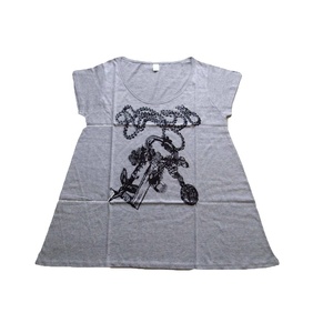 Robe longue décontractée pour femme à manches chauve-souris, imprimé chaîne, coupe régulière, col en V, style décontracté, infroissable, viscose/coton - Product Image 1