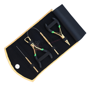 <b>Micro</b> Link Hair <b>Extension</b> Tools Kit Gold Hair <b>Extension</b> Pliers Microbeads Crimping plier Hair Pulling Hook Loop Threader Remover - Product Image 1