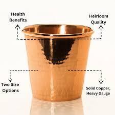 Smooth Finish Copper Glass Tumbler Plain Ayurvedic Drinking Water Cup Metal Copper <b>Drinkware</b> - Product Image 5