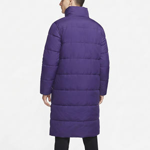 Manteau long matelassé à capuche pour homme, coupe-vent et chaud, idéal pour l'hiver - Product Image 4