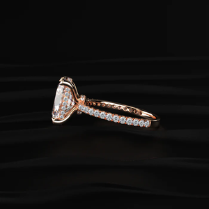 14K Gold 0.200kg Oval Cut Lab Grown Diamond Minimalist Women's Ring Synthetic Stone Anniversary Wedding Everyday Wear <b>Gift</b> - Product Image 4