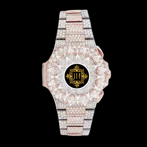 Most Selling Waterproof Moissanite Diamond Watch for Men Luxury <b>Wristwatch</b> with Durable Construction Available At Best Price - Product Image 1