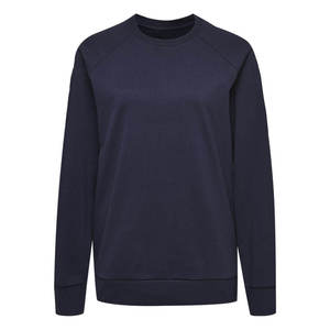 <b>Women's</b> <b>Navy</b> Blue Crew Neck Sweatshirt Long Sleeve Knitted Cotton Autumn Regular Fit Solid Color Pullover <b>Top</b> - Product Image 5