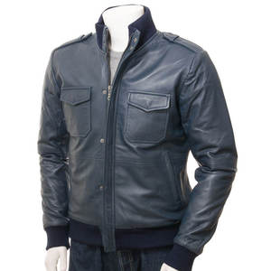 Men's High Street Style Genuine Leather <b>Canvas</b> <b>Jacket</b> Waterproof Windproof Breathable Custom Colors Sizes Front Logo Winter - Product Image 1