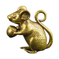 Figurine de souris en laiton moderne et écologique de haute qualité - Pièce décorative idéale pour le bureau, la maison et le restaurant