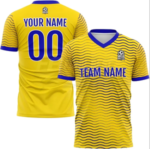 Maillot de football personnalisé sublimé de haute qualité pour femme en polyester/coton, t-shirt premium à manches courtes, écologique et à séchage rapide - Product Image 1