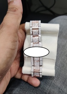 Reloj Mecánico de Lujo con Diamantes Moissanite VVS1, Totalmente Cubierto de Piedras, Deportivo, de Acero Inoxidable, 41 mm, Movimiento Japonés Automático - Product Image 4