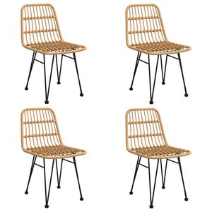 Conjunto de Comedor de Jardín de Ratán Sintético Negro, Diseño Estándar con Asientos para hasta Cinco Personas - Product Image 4