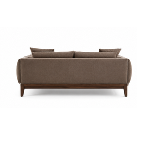 Sofá Moderno de 3 Plazas en Madera de Teca Sólida, Muebles Tapizados de Lujo para Sala de Estar, Hotel, Apartamento, Villa, Fabricante de Muebles - Product Image 3