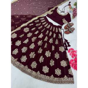 ชุดปักออกแบบสำหรับผู้หญิง lehenga-choli - Product Image 4