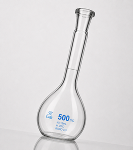 Fiole volumétrique en verre borosilicate de classe A de 500 ml avec bouchon en PE pour la mesure chimique en laboratoire - Product Image 6