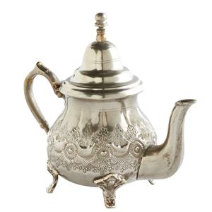 Théière en laiton artisanale à finition antique avec un design en relief détaillé, théière décorative traditionnelle pour l'intérieur et les cadeaux - Product Image 2