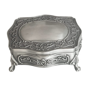 Dropshipping Shopify <b>Vintage</b> Jewelry <b>Box</b> Zinc Alloy Storage Case Home Organizer Gift Wedding Travel - Product Image 1