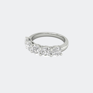 Bague à cinq pierres serties de griffes, taille ronde, 1,80 carats au total - Product Image 5