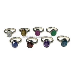 แหวนพลอยอัญมณีผสมสีเงินสเตอร์ลิงแบบคลาสสิก925ตรงจากโรงงานขายส่งสำหรับงานแต่งงาน - Product Image 1