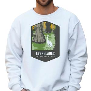 Sudadera de Invierno del Parque Nacional Everglades con Diseño de Garza y Pantano, 100% Algodón, Bordada e Impresa Digitalmente - Product Image 2