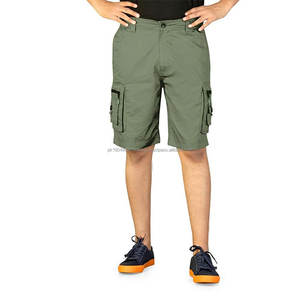 Custom Private Label Solid Polyester/Cotton Quick Dry High Street Style Cargo <b>Shorts</b> for <b>Men</b> - Product Image 5