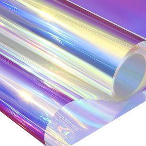 Película Holográfica Iridiscente de Alta Calidad, Rollo de Vinilo Decorativo Adhesivo Reflectante Arcoíris para Decoración del Hogar, Fiestas y Envoltura de Regalos - Product Image 1