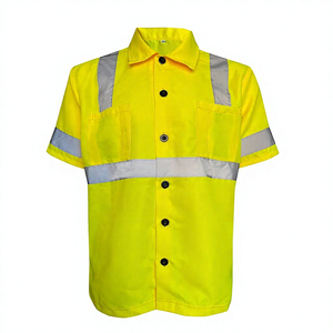 Outdoor Use <b>Shirts</b> for Men Hot Sale 100% Cotton Welder Workwear Long Sleeve Reflective Safety Clothing for <b>Welding</b> Men's <b>Shirts</b> - Product Image 3
