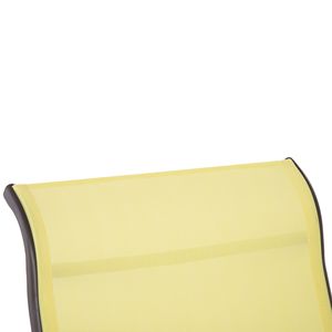 Sedia a dondolo da esterno beige con telaio in acciaio, sedia a dondolo in rete per patio, giardino e veranda - Product Image 3