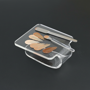 Paleta de Maquillaje Acrílica Transparente, Portátil, para Mezclar Maquillaje, Base, Crema, Lápiz Labial, Pigmentos, Uñas - Product Image 1
