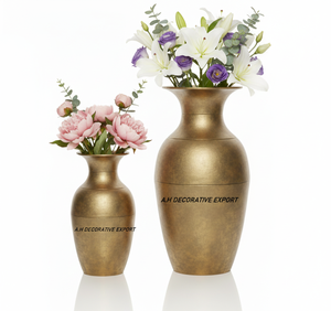 Jarrón de Piso de Aluminio Negro Mate, Moderno, Hecho a Mano, Ecológico, Decorativo de Alta Calidad para Hogar, Hotel u Oficina Contemporáneos - Product Image 4