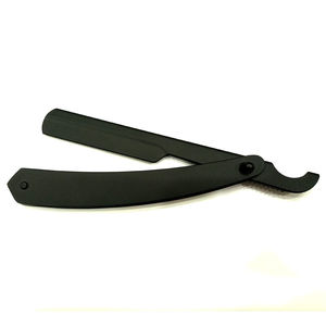 Rasoir droit de barbier de haute qualité en acier inoxydable bicolore pour hommes, rasoir de barbier à lame simple pour le rasage - Product Image 4