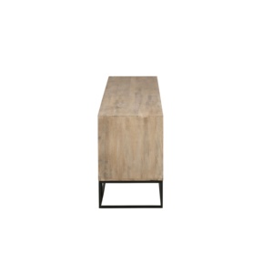 럭셔리 현대 단단한 나무 등나무 지팡이 거실 3 슬라이딩 도어 하이 퀄리티 다기능 TV 캐비닛 - Product Image 6