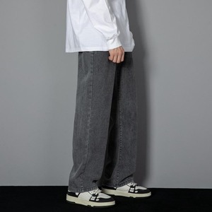 Pantalones Vaqueros Holgados para Hombre, de Pierna Ancha, Antiarrugas, Modernos, Suaves, Transpirables, Cómodos, para Uso Diario Informal - Product Image 4
