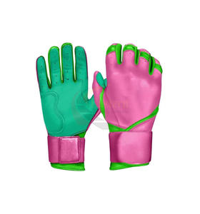 Guantes de Bateo de Béisbol Color Verde Lima y Morado, Transpirables, Diseño Deportivo de Color Sólido, para Entrenamiento con Mano Derecha - Product Image 4