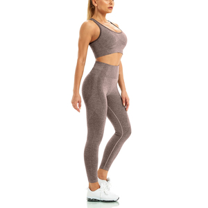 New Arrival High Quality Plus Size Waterproof 2-Piece Women's <b>Yoga</b> <b>Set</b> for Gym Wear Running Fitness Workout with Front Logo - Product Image 3