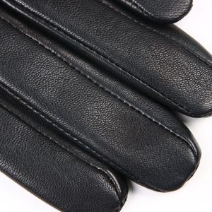 Guantes de Cuero Genuino para Invierno, Forro Interior Cálido, Compatibles con Pantalla Táctil, Guantes de Moda para Mujer, para Conducir en Clima Frío - Product Image 4