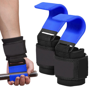 En gros, Ensemble de crochets de levage rembourrés en néoprène pour la musculation et le fitness, support robuste pour soulevé de terre avec protection de la paume, équipement de sécurité - Product Image 1