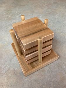 Juego de Posavasos de Madera Personalizados, Posavasos de Madera Natural Hechos a Mano para Tazas de Café, Vasos y Protección de Mesa - Product Image 4