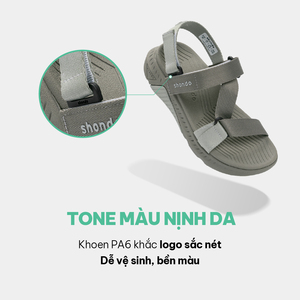 Sandales à lanières Shondo, bout ouvert, décontractées, semelle antidérapante en EVA, tige en textile vert mousse, fermeture à boucle, style été - Product Image 3