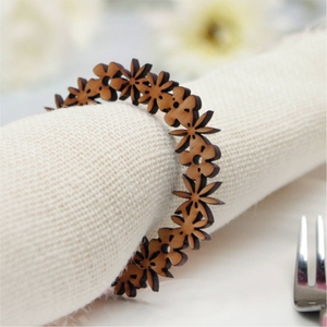 Anillos de Servilleta de Madera Natural al por Mayor, Hechos a Mano, Rústicos, para Decoración de Mesa en Hoteles, Bodas y Fiestas - Product Image 5