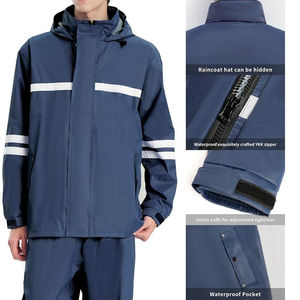 Conjunto de Chaqueta y Pantalones Impermeables de Alta Visibilidad, Transpirables y Duraderos para Uso Industrial Pesado - Product Image 4