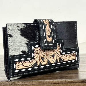 Cartera de Cuero Hecha a Mano de Alta Capacidad, Nueva Moda, Cartera de Viaje Bifold de Cuero Vacuno Genuino para Mujer - Product Image 4