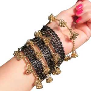 <b>Glass</b> Chudiyan Sets Elegant Style Latest Festive Eid & Party Wear Kashmiri <b>Bangle</b> Churian For Girls - Product Image 1