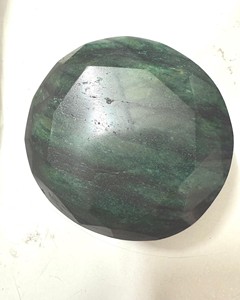 Beryl Vert Naturel Rond Taillé Émeraude Facetté 5000 Ct Pierre Précieuse Libre Grande Taille Polie Transparente - Product Image 2