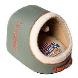 Lussuoso Letto per Cani Vintage con Emblema, per Gioco Attivo al Chiuso, Design Panoramico - Product Image 1