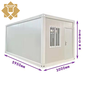 Maison conteneur modulaire préfabriquée en acier de 20 pieds, moderne, respirante et démontable, type capsule, pour villa, bureau extérieur, salle de bain ou logement. - Product Image 2