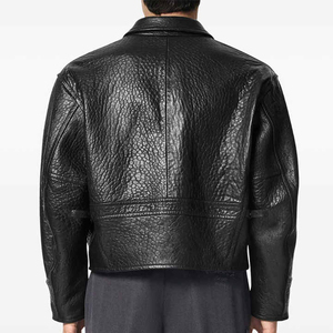 New Custom Design High Quality Genuine Leather Men's <b>Jackets</b>-Waterproof Breathable Slim Fit OEM Service Wholesale Price - Product Image 6