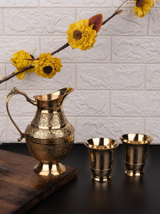 Gobelet à vin en laiton gravé à la main, finition dorée, pour la maison, les hôtels, les bars, flûte à champagne, verre à boire - Product Image 2