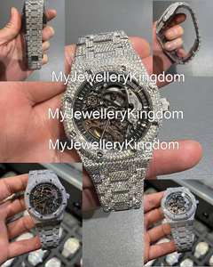 Top Selling Luxury Antique Hip Hop <b>Iced</b> <b>Out</b> Moissanite <b>Watch</b> Diamond Analog Quartz Skeleton <b>Watch</b> for Professionals - Product Image 1