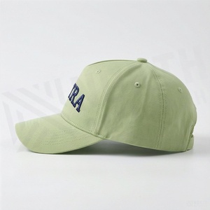 VISTRA Baseball Cap 6-Panel Fitted Cotton Embroidery Logo Front Panel Unisex Casual <b>Hat</b> <b>Light</b> Green - Product Image 3